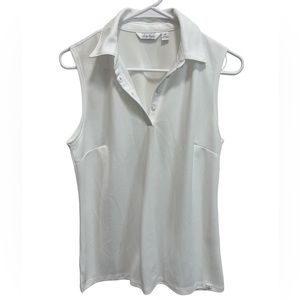 Lady Hagen White Sleeveless Golf Shirt